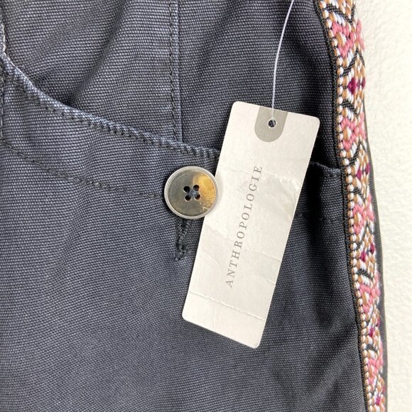 ANTHROPOLOGIE | Tapered Side Stripe Black Pants 6 NWT - Picture 10 of 11